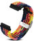 RoYiio Gewebtes Nylon Armband für Anstoßbreite 22mm, Bequem und Atmungsaktiv, mit Schnellverschluss, Nylonband für Damen und Herren - Buntes N