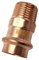 zbs24 Pressfittings Kupfer, Übergang 28x 1 Zoll Aussengewinde, mit Dichtungen für Trinkwasser und Gasleitungen, V-Press Kontur, DVGW geprüft