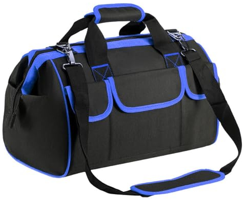 Borsa Porta Attrezzi, Custodia per elettricista, Borsa per elettricisti, Borsa Magazzino Utensili, Cintura Porta Attrezzi Multi Tasche, per Elettricista,Carpentiere,Tecnico Manutenzione.(Blu)