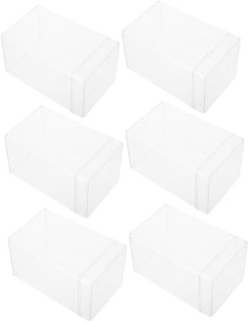 SAFIGLE 6 Stück Transparente Acryl Vitrine Für Figurensammlung Stapelbar Modell Aufbewahrungsbox Groß Stabil Und Praktisch Für Sammler