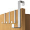 4smile Türhaken zum Einhängen, 4er Set - Edelstahl Kleiderhaken für Tür oder Schrank, vielseitige Haken zum Einhängen - Türgarderobe mit hoher Tragkraft, stabile Türhakenleiste