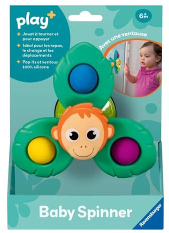 Ravensburger Lapy + Baby-Spinner, Orange, Utan – ab 6 Monaten – französische Version – 34011