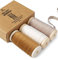 Vitalizart Samtband Set Khaki & Elfenbein & Nackt 0,95 cm x 4,57 m x 3 Rollen mit Hölzernen Spule, Stoffband für Weihnachten Kranz Dekoration Handgemachte Handwerk Ornamente & Geschenkverpackungen