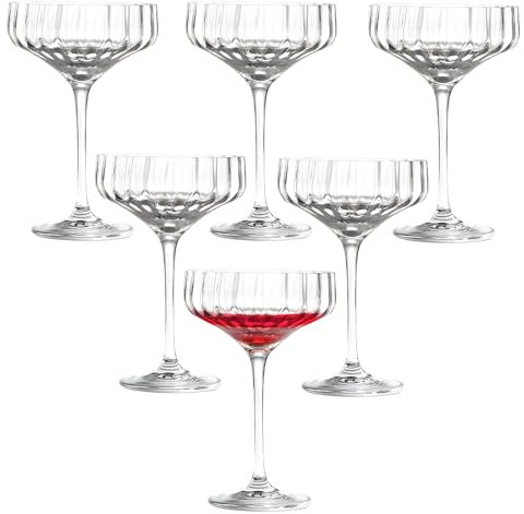 SICANAUO cristallo bicchiere da cocktail, 13 oz bicchieri da martini set di 6, bicchieri da bere unici, premium margarita, champagne, vino vetreria vintage per cocktail di vino feste bar e regalo