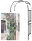 AJTXCSFOQL Rosenbogen Metall Stabil GartenHalbbogen 60-300 cm Breit,Wetterfest Torbogen Rankgitter Rosen Wandbogen Rankhilfe aus Stahl Gartenbogen für Kletterpflanzen(Schwarz,W240xH240xD40cm)