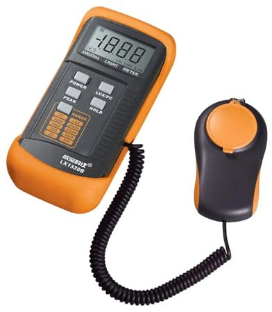 Luxmeter, Lichtmessgerät LX1330B Hochpräzises digitales Luxmeter 0,1~200.000 Lux Präzisionsinstrument Intensitätserkennung Haltefunktion,für LED-Leuchten und Pflanzen Messgerät