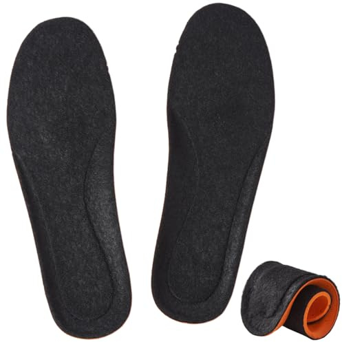 7STROBBS Solette in Memory Foam Termica per Donna e Uomo, Inserti Morbidi, Inserti in Pile Termico di Lana d'Agnello per Scarpe Invernali, Stivali da Neve, Pantofole, Stivali di Gomma, Nero EU41