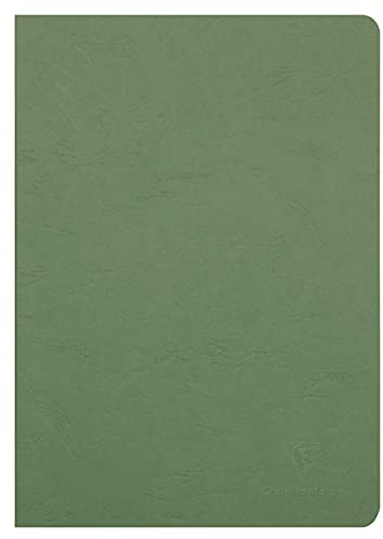 Clairefontaine 733063C Collezione Age Bag Quaderno a Punto Metallico Verde - A4 21X29,7 Cm - 96 Pagine Rigate Con Margini - Carta Bianca 90G