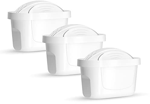 PearlCo unimax+ Wasserfilter-Kartuschen, kompatibel mit Brita Maxtra+, Maxtra Style Marella Cool Mavea Pack 3