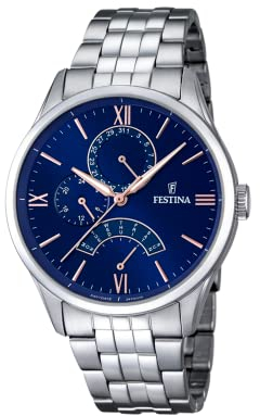 Festina Herren-Armbanduhr Analog Quarz Edelstahl F16822/3