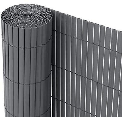 Ribelli® PVC Sichtschutzmatte Sichtschutzzaun Sichtschutz Zaun Balkon Windschutz (160 x 1000 cm, Anthrazit)