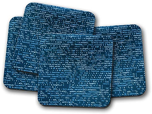 4er-Set – Computercoding Getränkeuntersetzer – Gamer IT Gaming Geek Geschenk #8485