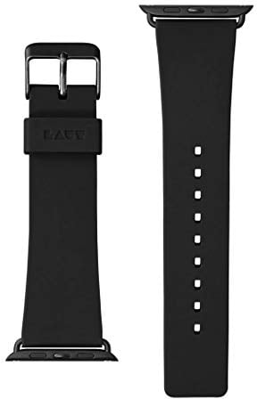LAUT | Active Watch Strap for Apple Watch Series 1/2/3/4 | Durable Construction | Wipe Clean TPU Material | Stainless Steel Hardware (42mm / 44mm • Onyx)