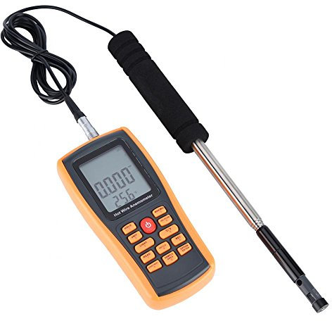 Anemometro digitale GM8903 Misuratore di temperatura della velocit?del vento a filo caldo portatile per la raccolta dei dati meteorologici, attivit?all'aperto