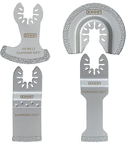 XXGO 4 Pcs Oscillating Multi Tool Diamond Blades for Grit Grout Removal XG4004DU
