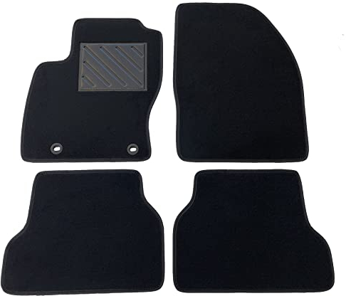 Fußmatten für Ford Focus II 2004 bis 2011 Fix oval, passgenau, rutschfest, verstärkte Fersenpolster aus Gummi