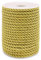 5mm Macrame Cord, 60 Feet Thick Twisted Cord Trim Rope for Curtain Tieback, Gift Bags Rope Handles, Handbags Handles and DIY Craft Making (Gold)