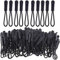 junao Lot de 50 rallonges de Fermeture éclair - Cordon d'extension de Fermeture éclair - Convient pour Vestes, Sacs à Dos, tentes, valises à roulettes, Noir