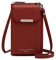 Katech Kleine Handy Umhängetasche Damen, Handytasche Zum Umhängen Damen Für Handy Unter 6,5 Zoll, Kleine Tasche Damen Crossbody Bag, Schultertasche Damen Aus PU Leder Passt Karten, Geld, Münzen, Rot