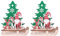 VOSAREA 2 Stücke Weihnachten Holz Schriftzug Weihnachtsmann Figur Xmas Deko Aufsteller Objekt Mini Weihnachtsbaum Schlitten Weihnachten Tischdeko Dekofigur Weihnachtsschmuck