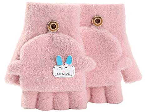 Asalinao Fingerhandschuhe Kleinkind Baby Warme Handschuhe Fünf Fingerhandschuhe Dickes Patchwork Unisex Mädchen Jungen Fahrradhandschuhe Winterhandschuhe 2-6 Jahre alt