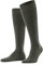 FALKE Men's Airport M Kh Wool Cotton Long Plain 1 Pair Knee-High Socks, Green Melange 7155, 10-11