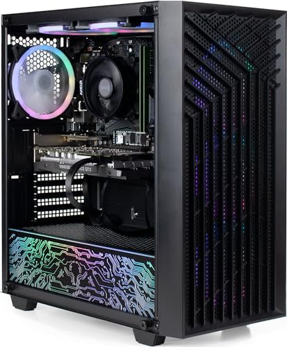XUM Spartan Prebuilt Gaming PC: AMD Ryzen 5 5500, Nvidia GeForce RTX 5060 8GB, 32GB DDR4 RAM, 512GB NVMe SSD, 1TB HDD, 700W PSU 80+ Bronze, aRGB, WiFi, Windows 11 Home, VR Ready, Black Case