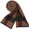 WANYING Herren 6% Wolle Strickschal Gestrickter Schal Herrenschal Wolleschal für Winter Herbst Casual Business Gentleman - Streifen Muster Braun & Schwarz