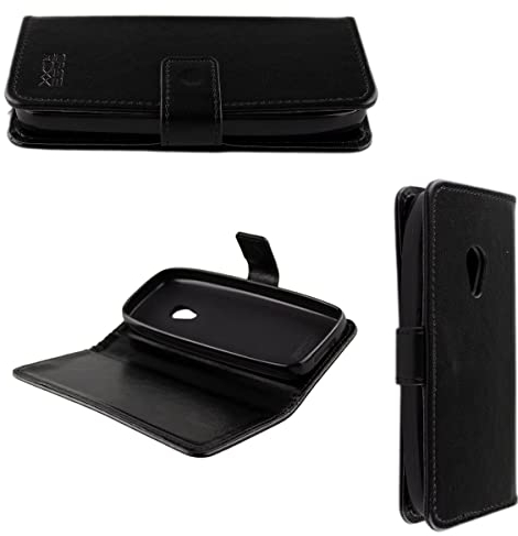 caseroxx Bookstyle Handytasche für Nokia 6310 (2021) in schwarz – Klapphülle aus Kunstleder mit Kreditkartenfächern, Magnetverschluss, Standfunktion & Rundumschutz für Display und Gehäuse