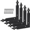 WEKBOSS Eckwinkel für Scheunentür, 125 mm, mattschwarz, echtes Eisen, L-Halterung, Dekorator mit Schraube, dekorative Schiebetür-Hardware, für Bauernhaus/Garage/Spiegelrahmen/Fensterladen (4 Stück)