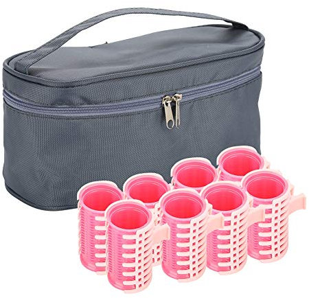 Rouleaux de Bigoudis avec Pinces à Cheveux, Lot de 8 Bigoudis, Comprenant des Bigoudis, des Pinces à Bigoudi et Une Pochette de Rangement, Bigoudis de Salon de Coiffure(Cheveux Bigoudi)