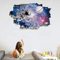 Astronaut Wandbilder Wandtattoo 3D Galaxie Wanddurchbruch Wandaufkleber 40 cm x 60 cm Fensterdeko Bilder Wanddeko Mädchen Aufkleber Selbstklebend Fenstersticker Wandsticker Kinderzimmer Deko