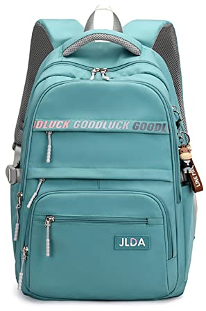 FANDARE Mochilas Escolares Juveniles Mochilas Infantiles Tipo Casual para Estudiantes Adolescentes Niños Universitarias Viaje Daypacks Impermeable NailonVerde
