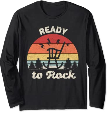 Rocking Chair / Schaukelstuhl, Retro-Stil, Vintage-Design Langarmshirt
