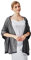 vimate Evening Shawls and Wraps, Soft Black Pashmina Shawl Wrap Scarf for Women Wedding (US-Black & Silver)