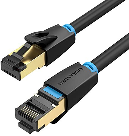 VENTION Cable Ethernet Cat 8 Cable Ethernet/Cable de red 40Gbps 2000MHz Cable Internet(Conector RJ45) Cable Lan Compatible con PS5, PS4 Xbox X/S (15m)