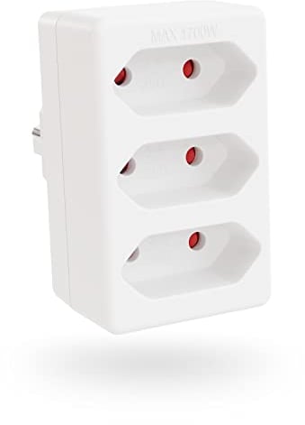 greate 3fach Mehrfachstecker für Steckdose bis max. 1700W - Steckdosenverteiler 3-Fach, Dreifachstecker für Steckdose, Steckdosenadapter 3fach, Multistecker, Steckeradapter 3fach, Mehrfach Stecker