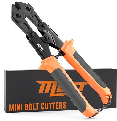 Mutt Tools 8 Mini Bolt Cutters – Heavy Duty CrMo Wire and Fence Cutter for Chain Link, Nails, Barbed Wire and Hooks – Compact Hook Cutter for Pros and DIY