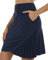 MoFiz Damen Tennisrock Sportlicher mit Shorts Taschen Sommer SkirtRock mit Tunnelzug Blau XXL