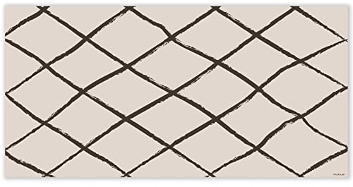 mubusi Vinyl Teppich Berber Beige 100x200 cm - Kunststoff Teppich Schlafzimmer - Teppich Küche Antirutsch - Outdoor Teppich Wasserfest - Wohnzimmer Deko - Langläufer