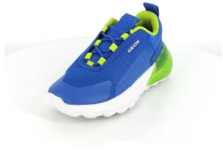 Geox J ACTIVART ILLUMINUS Sneaker, Blue, 34 EU