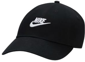 NIKE FB5368-011 U NK Club Cap U CB FUT WSH L Hat Unisex Adult Schwarz-Weiss Größe M/L