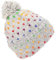 GURU SHOP Beanie Mütze, Bommelmütze aus Nepal, Bunte Wollmütze, Schurwolle, Herren/Damen, Grau/Regenbogen, Size:One Size