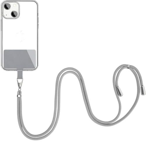 Handykette Universal,Einstellbar Halskette für xiaomi mi 13 12 pro 12t 12x 11 11t note 10 lite 10t 9 se 9t 8 ,Handyband Handy Kette für a3 a2 a1 poco m5 m4 m3 f3 f2 x4 x3 x5 mix 2 3 2s (light gray)
