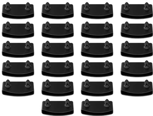 HENGYANG Lot de 22 Supports pour Sommier à Lattes de lit, Mbouts Lattes pour Sommier, 54 mm Embouts Lattes pour Sommier Noir, Lattes pour Rails Latéraux, Accessoires de Connexion - pour Lit