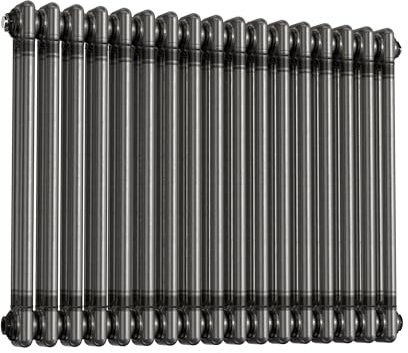VeeBath Horizontal Radiator Traditional 2 Column Raw Metal Iron Style Rads - 600 x 785mm, RMCH9.2C
