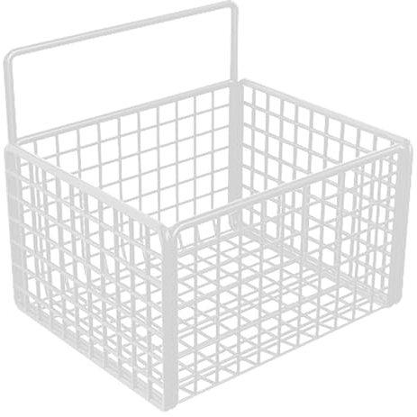 Hängende Küchenkörbe, Drahtkorb Obstkorb Zur Wandmontage, Ohne Bohren Kleiner Korb, Selbstklebend, Kleiner Metallkorb, Wanddrahtkörbe, Behälter Für Die Küche(Weiß)