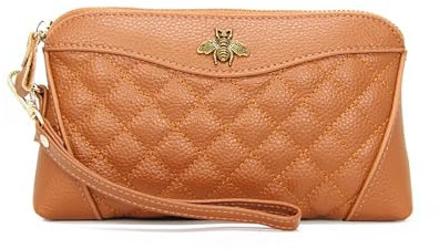 HUA ANGEL Pochette Portefeuille Femme pour Téléphone Portable avec Compartiment Cartes Grand Portefeuilles Sac Pochette Femme avec Dragonne pour Mariage et Cérémonie