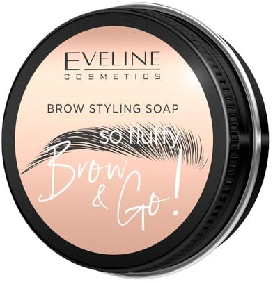 Eveline Cosmetics - Brow & Go! Augenbrauen Styling Seife, Soap Brow, Augenbrauen Seife, Augenbrauen Fixieren, Starke Formel, Laminationseffekt der Augenbrauen - 25g
