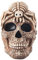 YWJewly Basteln Halloween Kopfskulptur-Dekoration, kreative Blumen-Schreibtisch-Ornament, Sammlerstück für den Schreibtisch im Homeoffice. Schreibtisch Organizer Holz Schwarz (Khaki, 长13宽10高16cm)